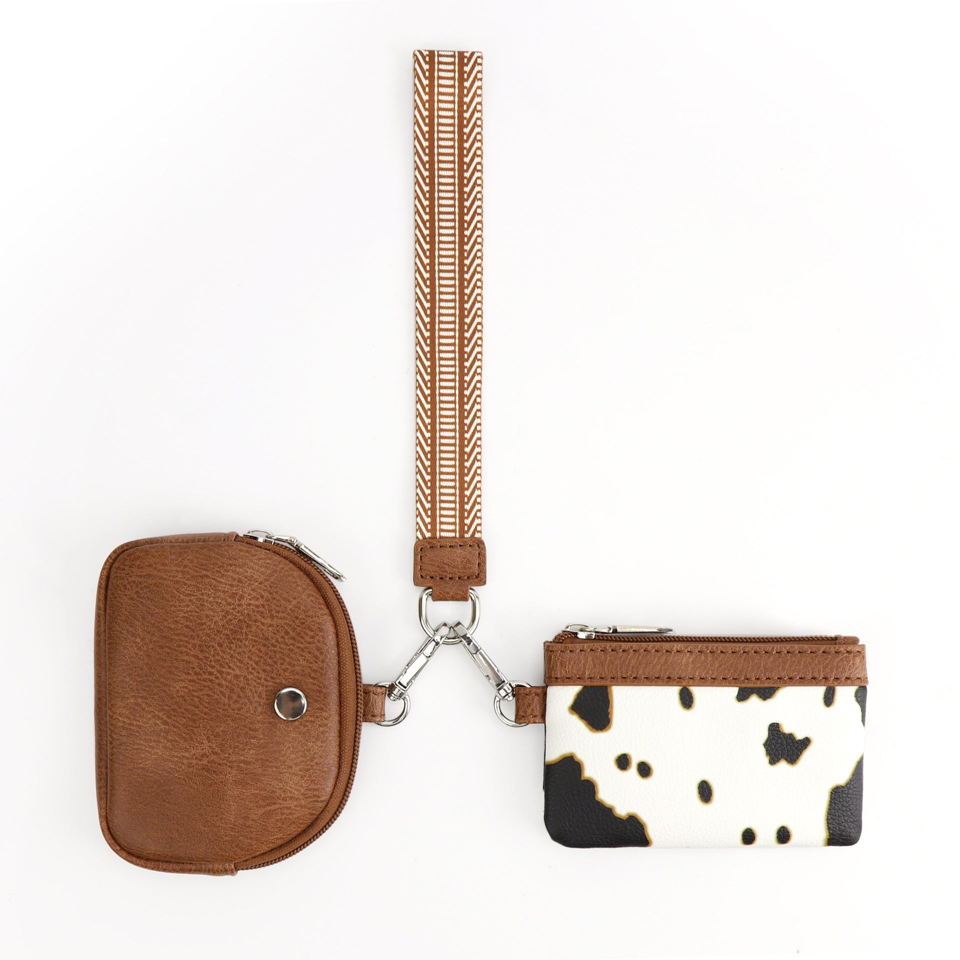 Wholesale Multifunctional Leopard Print Wristlet Bank Card Mini Coin Purse